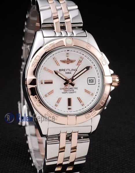 Breitling replica chronographe lady acciaio oro imitazione copia