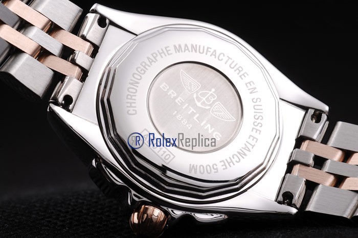 Breitling replica chronographe lady acciaio oro imitazione copia - immagine 7