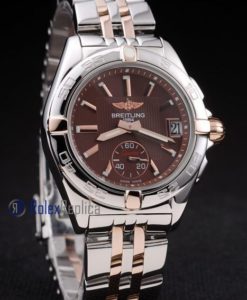Breitling replica chronographe lady brown acciaio oro imitazione copia