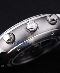 Alternative view of audemars piguet replica chrono tourbillon acciaio white strip leather imitazione copia