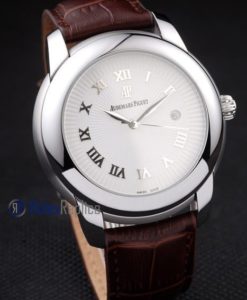 audemars piguet replica white dial strip leather imitazione copia