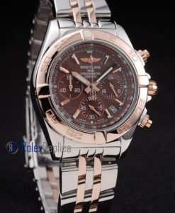 Breitling replica chrono chronographe lady brown dial acciaio oro imitazione copia