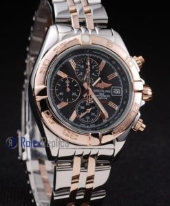 Breitling replica chrono chronographe lady black dial acciaio oro imitazione copia