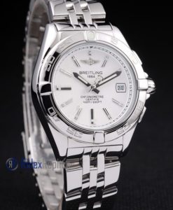 Breitling replica chronographe lady acciaio white dial imitazione copia