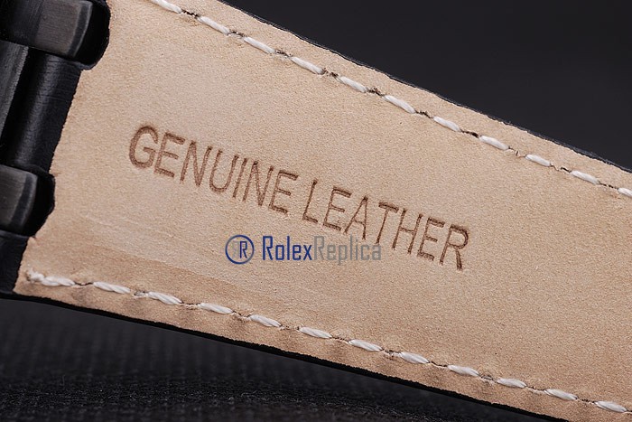 audemars piguet replica chrono offshore gommino panda pvd strip leather imitazione copia - immagine 7