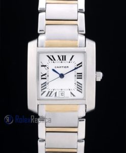 Cartier replica tank francaise acciaio oro white dial imitazione copia