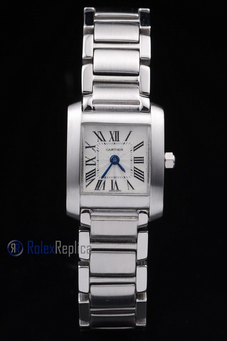 Cartier replica tank francaise acciaio white dial imitazione copia