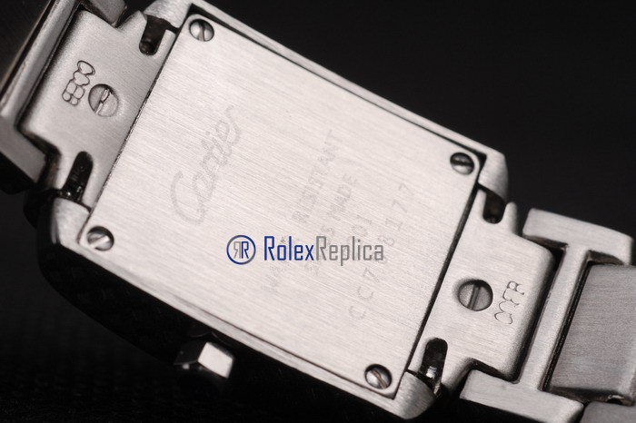 Cartier replica tank francaise acciaio white dial imitazione copia - immagine 8