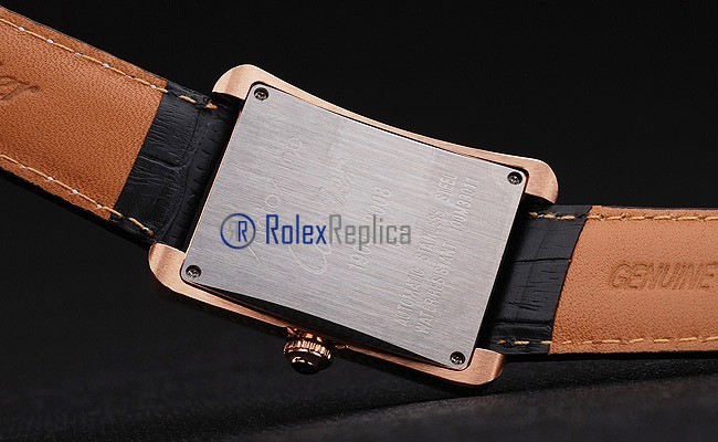 Cartier replica santos 100 strip leather oro white dial imitazione copia - immagine 7