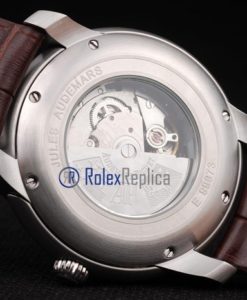 Alternative view of audemars piguet replica white dial strip leather imitazione copia