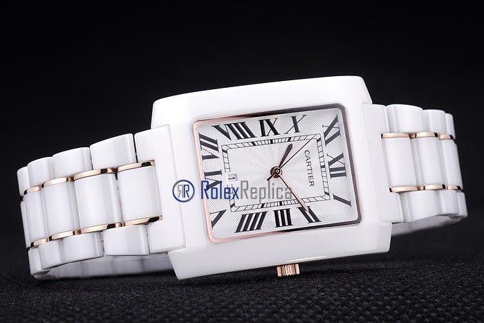 Cartier replica tank americaine acciaio oro white dial imitazione copia - immagine 4
