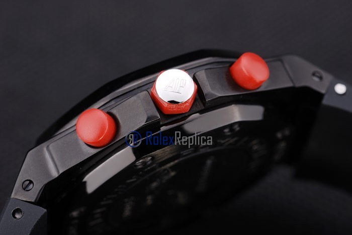 audemars piguet replica chrono offshore gommino pvd black strip rubber imitazione copia - immagine 2