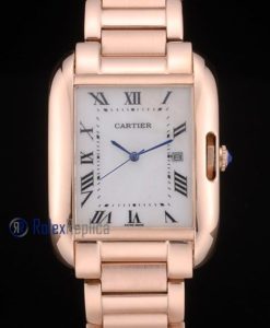 Cartier replica tank americaine rose gold white dial imitazione copia