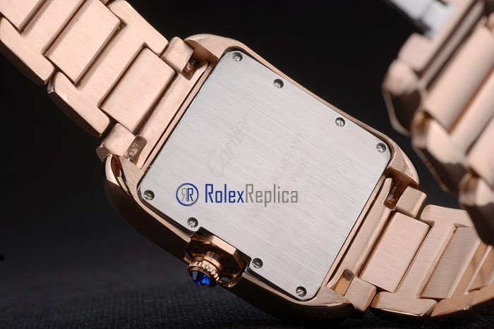 Cartier replica tank americaine rose gold white dial imitazione copia - immagine 9