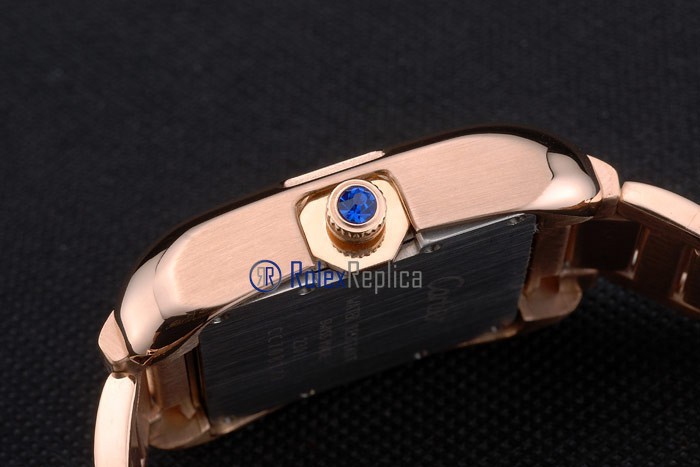 Cartier replica tank americaine rose gold white dial imitazione copia - immagine 10