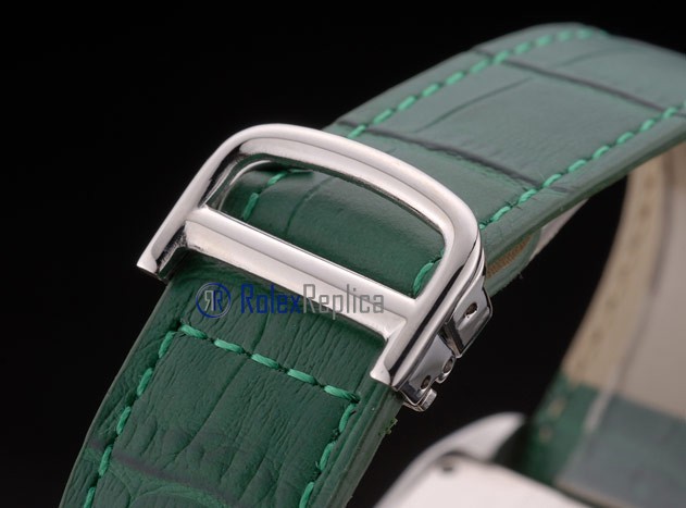 Cartier replica tank americaine brillantini strip leather white dial imitazione copia - immagine 7