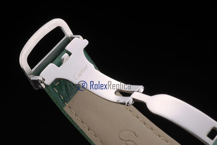 Cartier replica tank americaine brillantini strip leather white dial imitazione copia - immagine 8