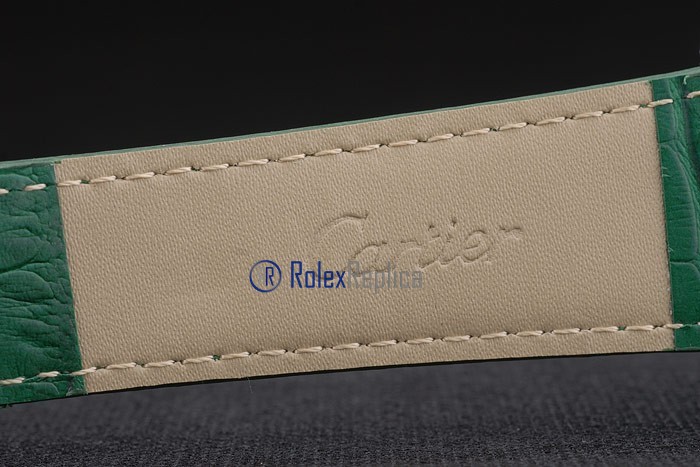 Cartier replica tank americaine brillantini strip leather white dial imitazione copia - immagine 9