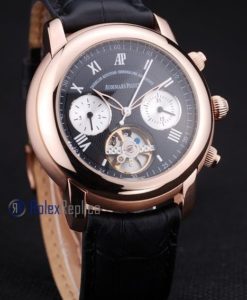 audemars piguet replica chrono rose gold strip leather imitazione copia