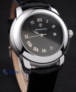audemars piguet replica black dial strip leather imitazione copia