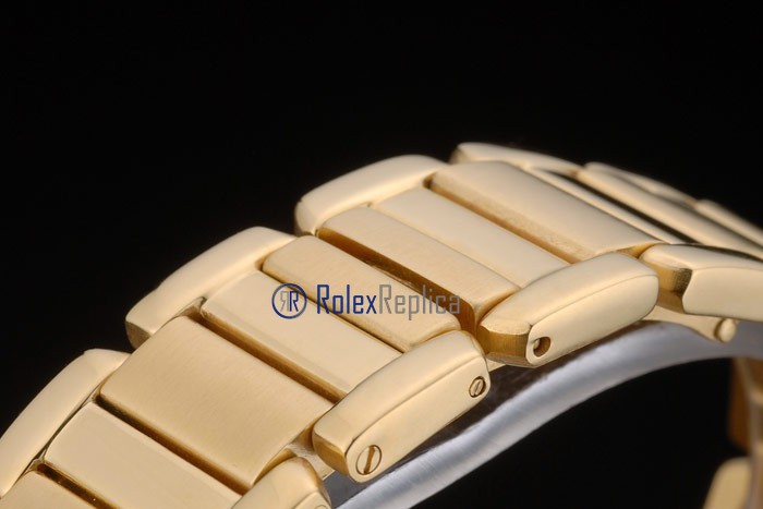 Cartier replica tank americaine oro giallo white dial imitazione copia - immagine 8