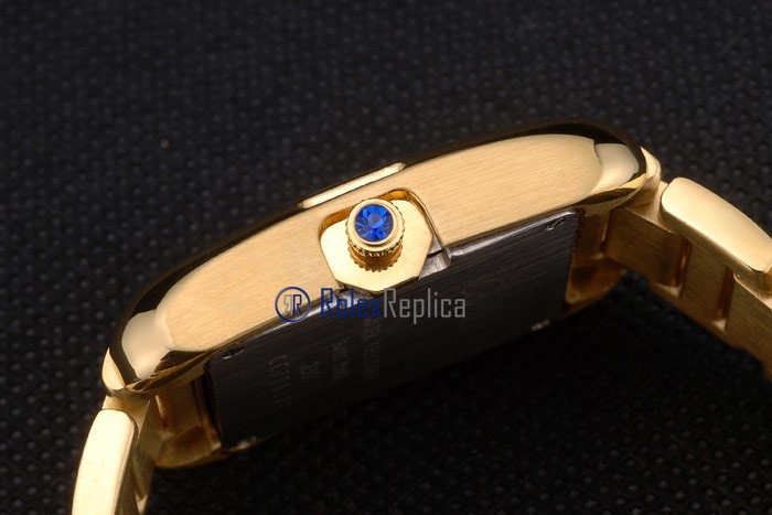 Cartier replica tank americaine oro giallo white dial imitazione copia - immagine 11