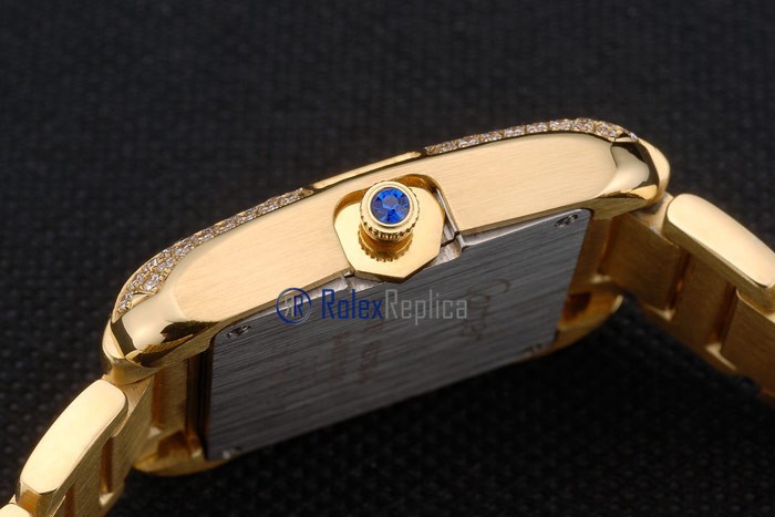 Cartier replica tank americaine oro giallo white dial imitazione copia - immagine 2