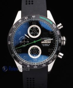 Alternative view of Tag-heuer replica carrera calibre 16 chrono strip rubber-b  imitazione copia