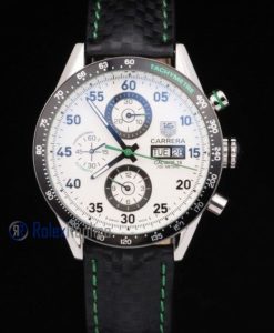 Tag-heuer replica carrera calibre 16 chrono strip leather imitazione copia