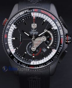 Alternative view of Tag-heuer replica carrera calibre 38 chrono pro-hunter pvd imitazione copia