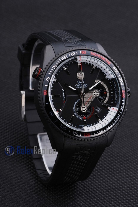 Tag-heuer replica carrera calibre 38 chrono pro-hunter pvd imitazione copia - immagine 9