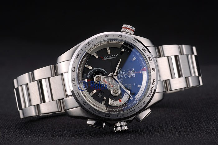 Tag-heuer replica carrera calibre 38 chrono acciaio imitazione copia - immagine 5