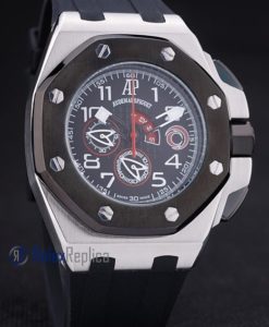 audemars piguet replica chrono offshore acciaio alinghi team black strip rubber imitazione copia