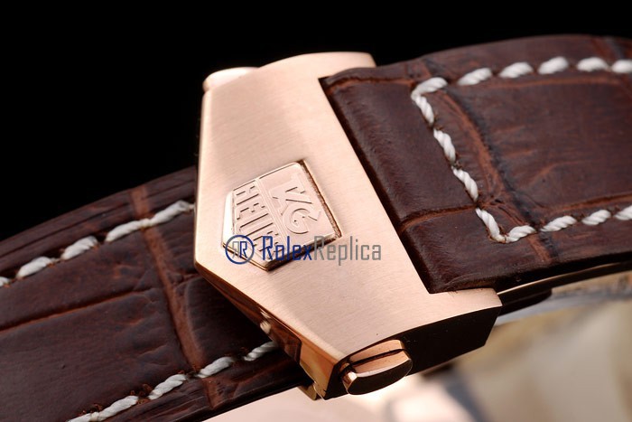 Tag-heuer replica gran carrera calibre 38 chrono rose gold strip leather imitazione copia - immagine 9