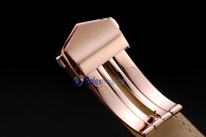 Tag-heuer replica gran carrera calibre 38 chrono rose gold strip leather imitazione copia - immagine 10