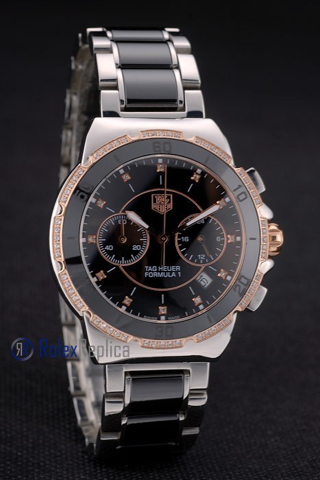 Tag-heuer replica gran carrera formula 1 chrono acciaio rose gold imitazione copia - immagine 4