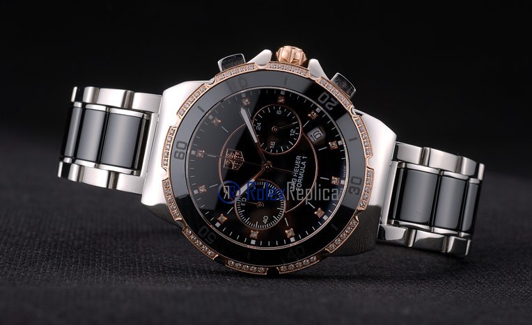 Tag-heuer replica gran carrera formula 1 chrono acciaio rose gold imitazione copia - immagine 6