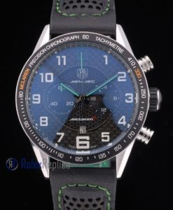 Alternative view of Tag-heuer replica gran carrera mclaren chrono strip rubber imitazione copia