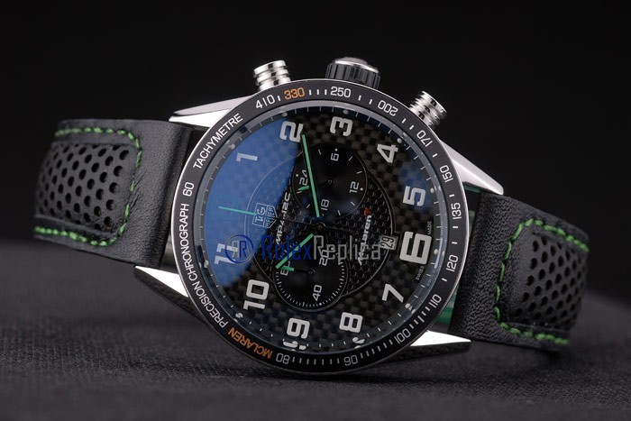 Tag-heuer replica gran carrera mclaren chrono strip rubber imitazione copia - immagine 7