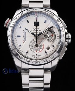 Alternative view of Tag-heuer replica carrera calibre 36 chrono acciaio white dial imitazione copia