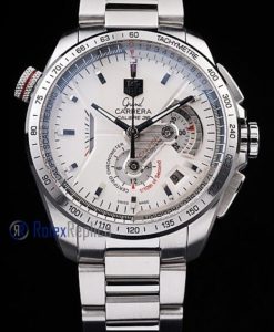 Tag-heuer replica carrera calibre 36 chrono acciaio white dial imitazione copia