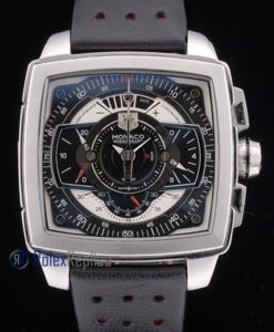 Alternative view of Tag-heuer replica gran carrera monaco strip rubber-b chrono black imitazione copia