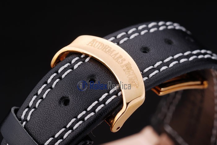 audemars piguet replica chrono offshore rubens barrichello rose gold strip leather imitazione copia - immagine 7