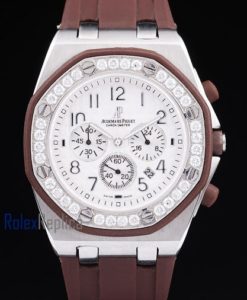 audemars piguet replica chrono offshore acciaio alinghi team lady strip rubber imitazione copia