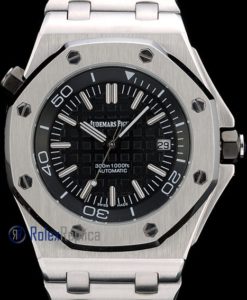 Alternative view of audemars piguet replica diver royal oak offshore acciaio black dial imitazione copia
