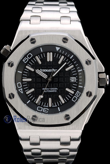audemars piguet replica diver royal oak offshore acciaio black dial imitazione copia - immagine 2