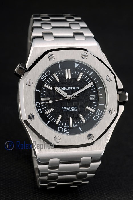 audemars piguet replica diver royal oak offshore acciaio black dial imitazione copia - immagine 4