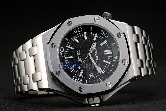 audemars piguet replica diver royal oak offshore acciaio black dial imitazione copia - immagine 5