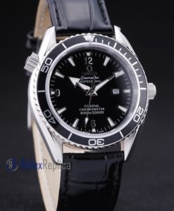 Alternative view of Omega replica seamaster strip leather black dial imitazione copia