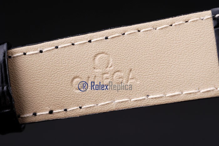 Omega replica seamaster strip leather black dial imitazione copia - immagine 7
